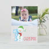 Cartes Pour Fêtes Annuelles Bébé très premier Noël (Debout devant)