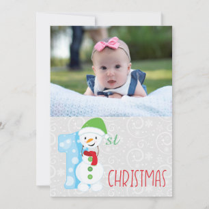 Cartes Pour Fêtes Annuelles Bébé très premier Noël