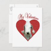 Cartes Pour Fêtes Annuelles Bedlington Terrier mon Valentine (Devant / Derrière)