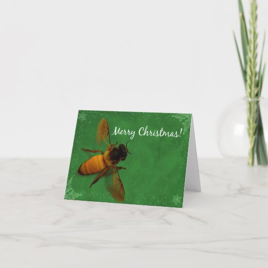 Cartes Pour Fêtes Annuelles Bee de Noël (Devant)