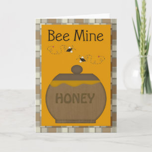 Cartes Pour Fêtes Annuelles Bee My Honey Pot Valentine's Day Greeting Card