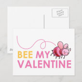 Cartes Pour Fêtes Annuelles Bee My Valentine (Devant / Derrière)