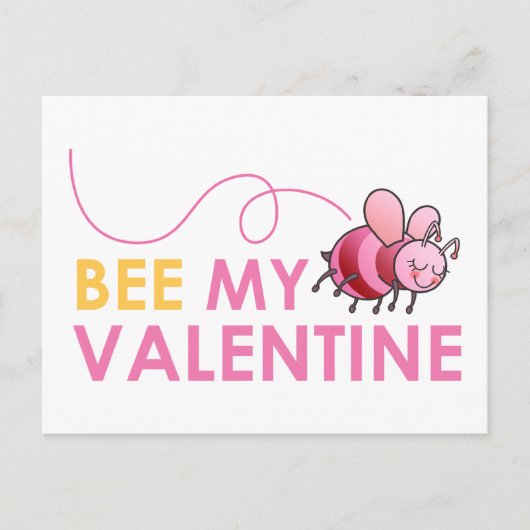 Cartes Pour Fêtes Annuelles Bee My Valentine (Devant)