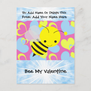 Cartes Pour Fêtes Annuelles Bee My Valentine