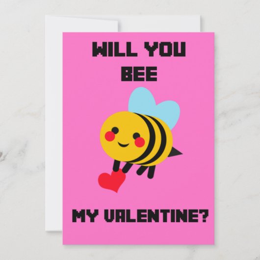 Cartes Pour Fêtes Annuelles Bee My Valentine Card (Devant)