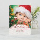 Cartes Pour Fêtes Annuelles Believe In The Magic Of Christmas Photo Card 2 (Debout devant)