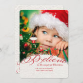 Cartes Pour Fêtes Annuelles Believe In The Magic Of Christmas Photo Card 2 (Devant / Derrière)