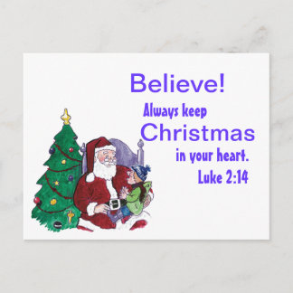 Cartes Pour Fêtes Annuelles Believe—Père Noël