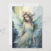 Cartes Pour Fêtes Annuelles Belle aquarelle Fairy (Dos)