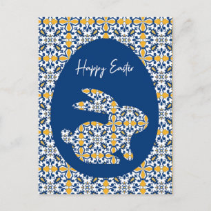 Cartes Pour Fêtes Annuelles 🐰 💙 💛 Belle Azulejos bleu et jaune