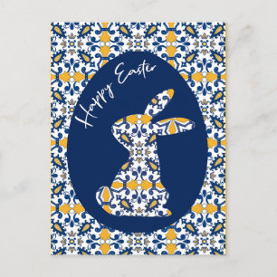 Cartes Pour Fêtes Annuelles 🐇 💙 💛 Belle Azulejos bleu et jaune