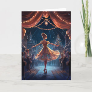 Cartes Pour Fêtes Annuelles Belle Ballerine d'Hiver Casse-Noisette de Noël