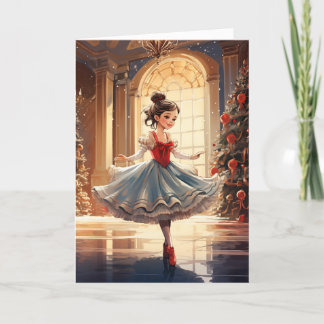 Cartes Pour Fêtes Annuelles Belle Ballerine d'hiver Casse-Noisette de Noël