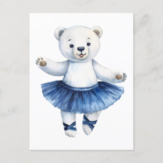 Cartes Pour Fêtes Annuelles Belle ballerine d'ours polaire danse ballet