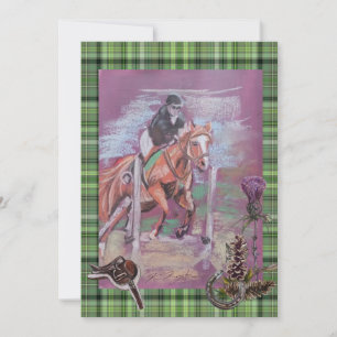Cartes Pour Fêtes Annuelles belle collection show cheval, plaid et chardon