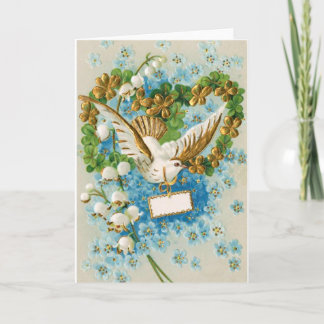 Cartes Pour Fêtes Annuelles Belle colombe blanche paisible
