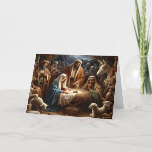 Cartes Pour Fêtes Annuelles Belle crèche de Noël