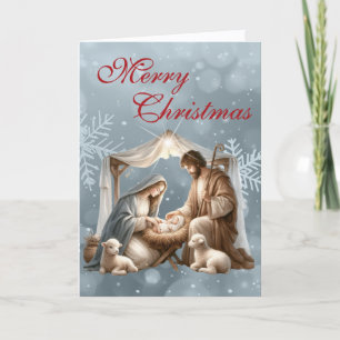 Cartes Pour Fêtes Annuelles Belle crèche Noël