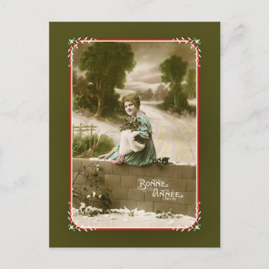 Cartes Pour Fêtes Annuelles Belle Epoque Française Bonne Année (Devant)