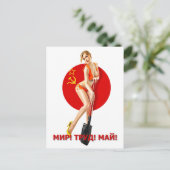 Cartes Pour Fêtes Annuelles Belle fille avec pelle (Debout devant)