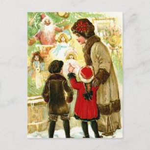 Cartes Pour Fêtes Annuelles Belle illustration de Noël Vintage