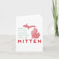 Belle mitaine pleine d'esprit de vacances de Noël