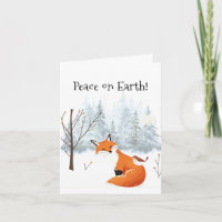 Belle Paix sur Terre Renard Rouge Oiseau Hiver