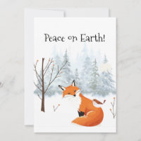 Belle Paix sur Terre Renard Rouge Oiseau Hiver