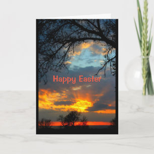 Cartes Pour Fêtes Annuelles Belle Pâques de lever de soleil au coucher du