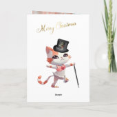 Cartes Pour Fêtes Annuelles Belle Rockefeller Plaza et Tappin’ Tabby Cat (Dos)