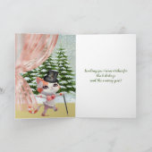 Cartes Pour Fêtes Annuelles Belle Rockefeller Plaza et Tappin’ Tabby Cat (Intérieur)