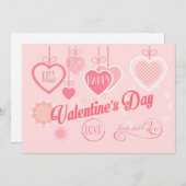 Cartes Pour Fêtes Annuelles Belle Saint-Valentin Design Moderne Bohème (Devant / Derrière)