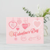 Cartes Pour Fêtes Annuelles Belle Saint-Valentin Design Moderne Bohème (Debout devant)