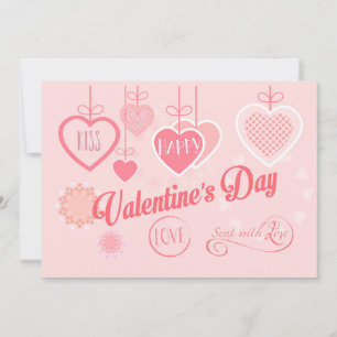 Cartes Pour Fêtes Annuelles Belle Saint-Valentin Design Moderne Bohème