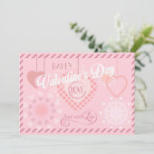 Cartes Pour Fêtes Annuelles Belle Saint-Valentin Design Moderne Bohème (Debout devant)