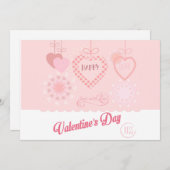 Cartes Pour Fêtes Annuelles Belle Saint-Valentin Design Moderne Bohème (Devant / Derrière)
