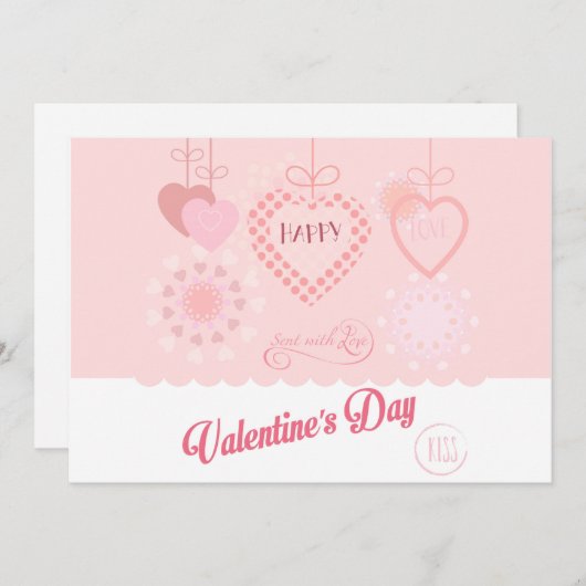 Cartes Pour Fêtes Annuelles Belle Saint-Valentin Design Moderne Bohème (Devant / Derrière)