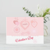 Cartes Pour Fêtes Annuelles Belle Saint-Valentin Design Moderne Bohème (Debout devant)