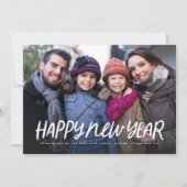 Cartes Pour Fêtes Annuelles Belle simple Joyeux Nouvel An photo une (Devant)