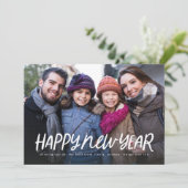 Cartes Pour Fêtes Annuelles Belle simple Joyeux Nouvel An photo une (Debout devant)