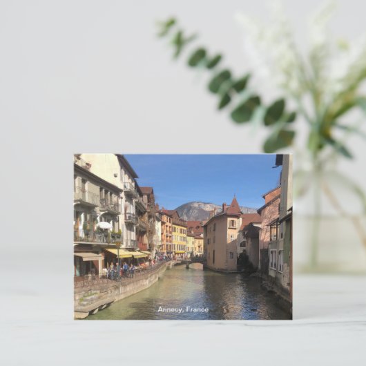 Cartes Pour Fêtes Annuelles Belle vue sur Annecy, France sur une (Debout devant)