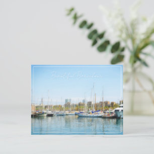 Cartes Pour Fêtes Annuelles Belle vue sur la marina en Espagne