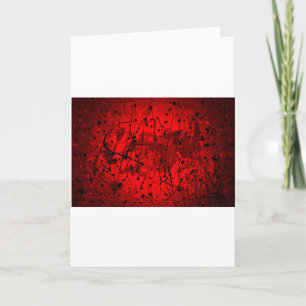 Cartes Pour Fêtes Annuelles Belles éclaboussures rouges d'art abstrait