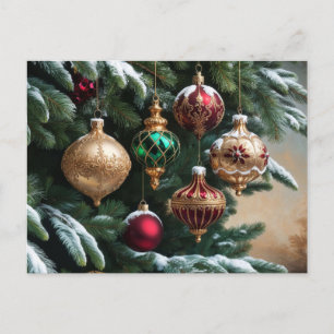 Cartes Pour Fêtes Annuelles Belles ornements de Noël Vintage