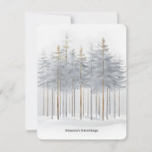 Cartes Pour Fêtes Annuelles Belles salutations de la saison Arbres dorés ennei (Devant)