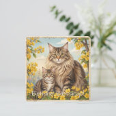 Cartes Pour Fêtes Annuelles Beltane Blessings May Day Kitten Folklore Flat (Debout devant)