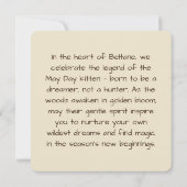 Cartes Pour Fêtes Annuelles Beltane Blessings May Day Kitten Folklore Flat (Dos)