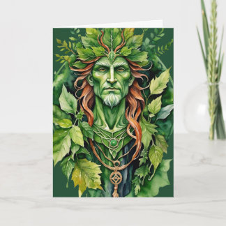 Cartes Pour Fêtes Annuelles Beltane Celtique Dieu de la Forêt Sabbat Wicca