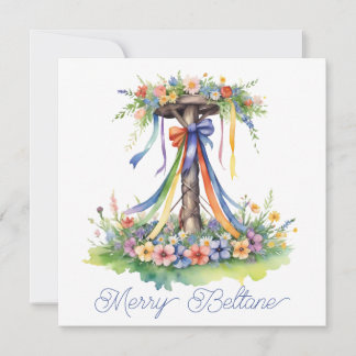 Cartes Pour Fêtes Annuelles Beltane Maypole Floral Summer Begins Sabbat