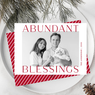 Cartes Pour Fêtes Annuelles Bénédiction abondante Cranberry Photo